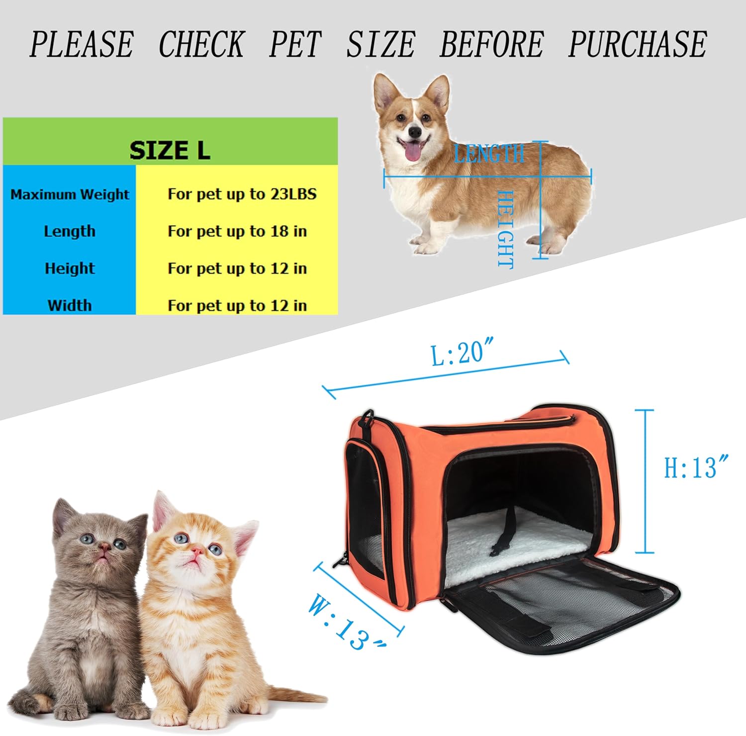 NextFri Soft Sided Carrier for Cats Dogs,TSA Airline Approved Collapsible Travel Pet Carrier (Magenta, Medium) - PuriLite