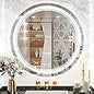 TETOTE 28 Inch Round LED Bathroom Vanity Mirror, Anti-Fog Dimmable Lights IP54 Waterproof Circle Makeup Wall Mounted Mirror - PuriLite