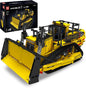 Remote Control Bulldozer Building Blocks Set – 1508-Piece STEM Engineering Construction Vehicle Kit for Adults, Motorized RC Model, Yellow - PuriLite