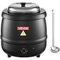 CLIVIA Soup Warmer, 11 Qt Soup Kettle Warmer Electric Commercial Food Kettle Warmer Coountertop with Hinged Lid & Detachable Stainless Steel Insert Pot for Restaurant/Buffet/Hotel/Family, Black - PuriLite