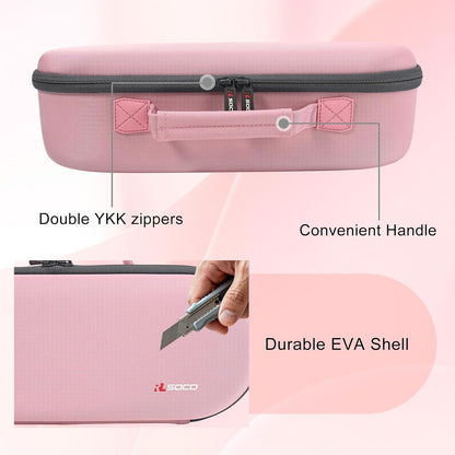 RLSOCO Case for Dyson Supersonic Travel Hair Dryer and Attachments - Pink Protective Carrying Case for Dyson Travel Hair Dryer, Shockproof, Dustproof, Water-Resistant, for Travel & Daily Storage