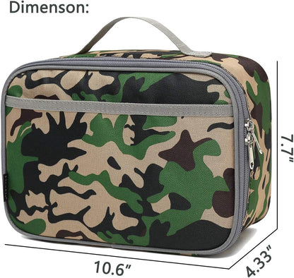 FlowFly Kids Lunch Box Insulated Soft Bag Mini Cooler Back to School Thermal Meal Tote Kit for Girls, Boys, Black - PuriLite