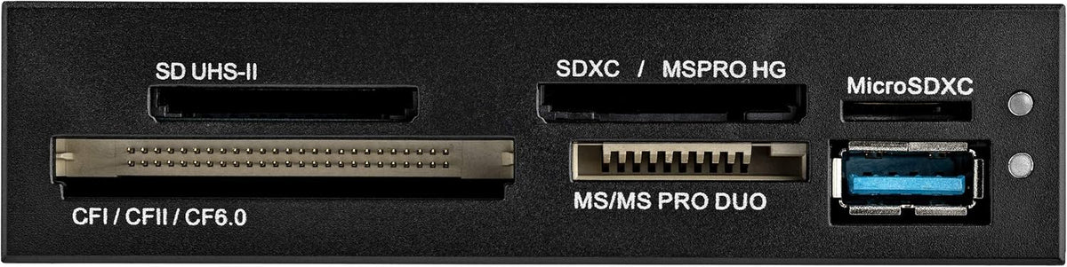 StarTech.com USB 3.0 Internal Multi-Card Reader with UHS-II Support - SecureDigital/Micro SD/Memory Stick/Compact Flash Memory Card Reader (35FCREADBU3), black - PuriLite