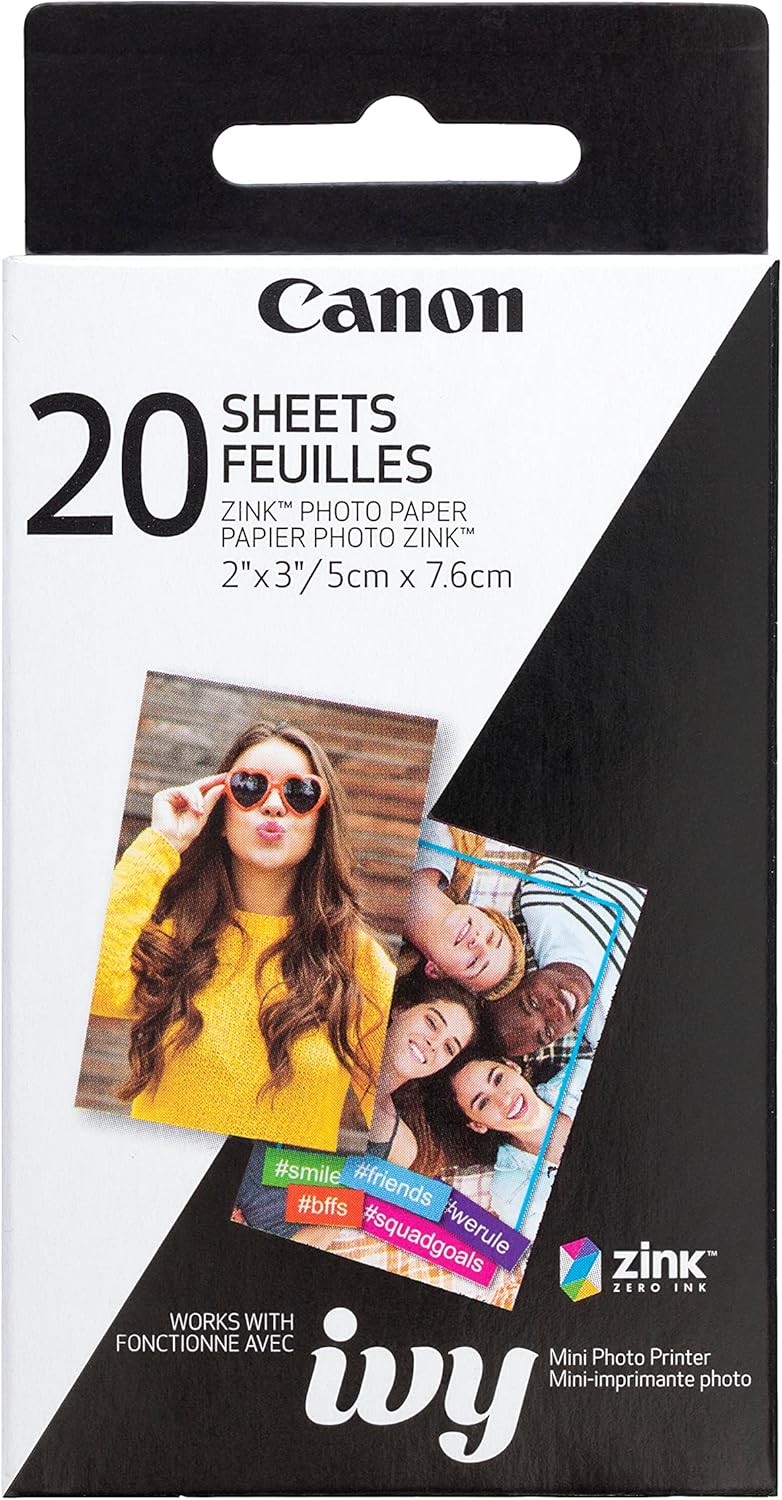 Canon 3215C001 IVY ZINK photo printer paper, 50 sheets - PuriLite