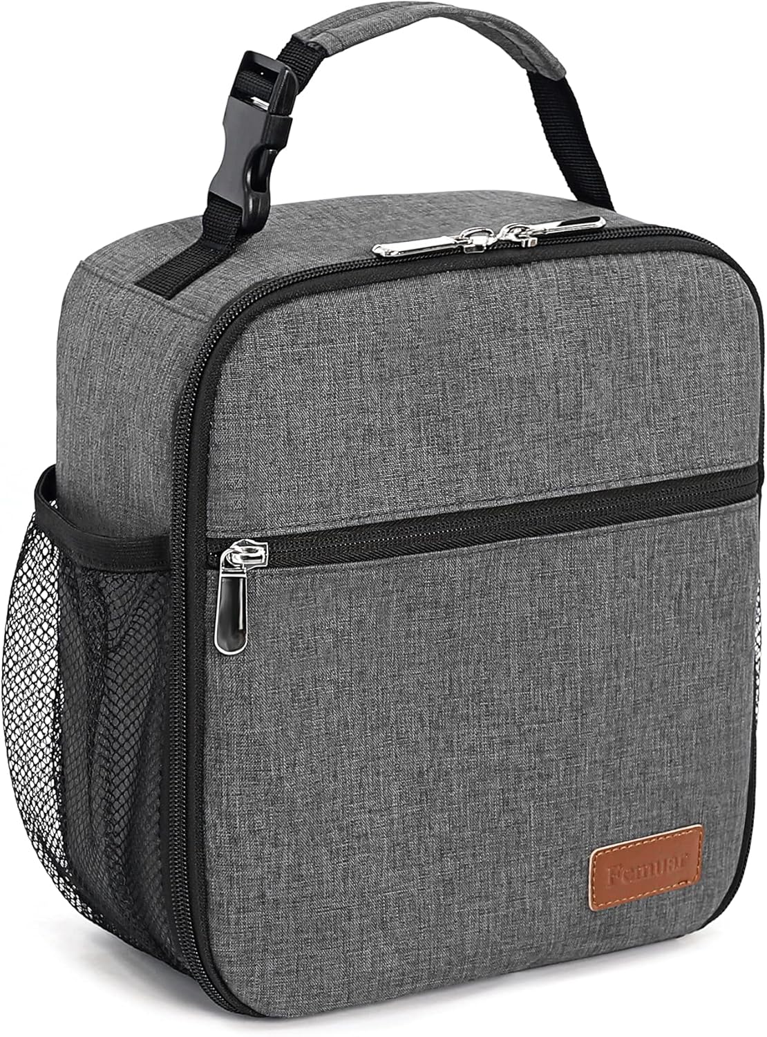 Lunch Box for Men Women Adults Small Lunch Bag for Office Work Picnic - Reusable Portable Lunchbox, Black - PuriLite