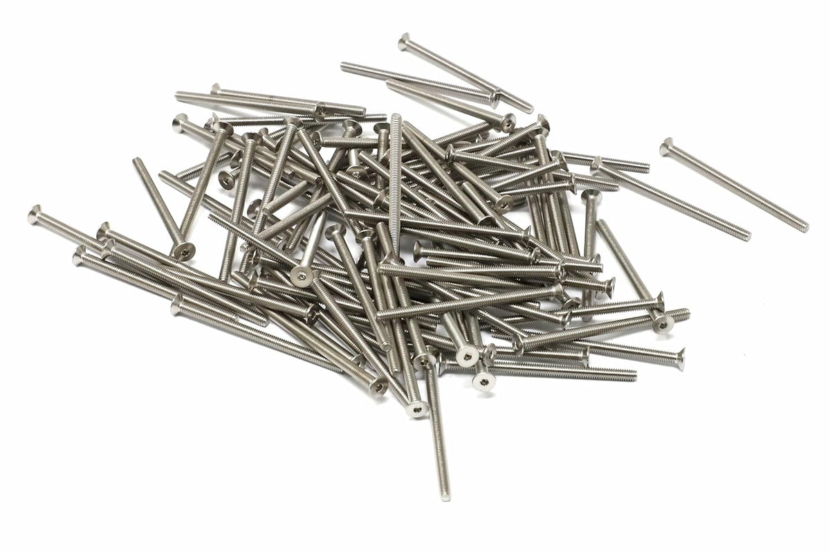 iexcell 5 Pcs M8 x 80mm Thread Pitch 1.25 mm Stainless Steel 304 Hex Socket Flat Head Cap Screws Bolts Kit - PuriLite