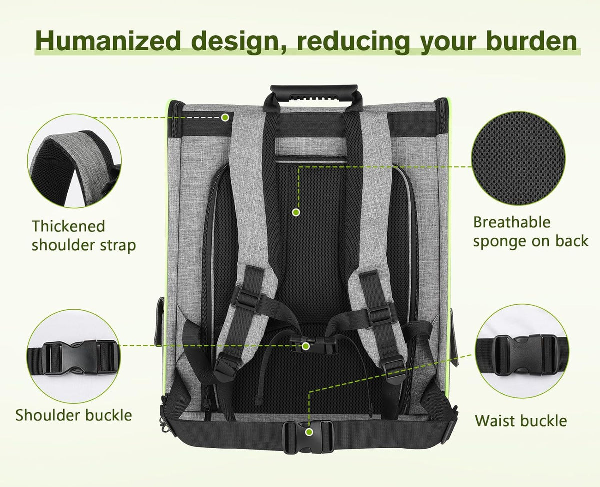 Pecute Pet Carrier Backpack, Dog Carrier Backpack Expandable with Breathable Mesh for Pets ＜6kg, Pet Backpack Carrier for Hiking Travel Camping Outdoor - PuriLite