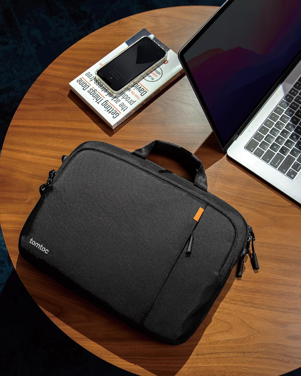 tomtoc 360 Protective Laptop Carrying Case for 16-inch MacBook Pro M4/M3/M2/M1 Pro/Max A3403 A3186 A2991 A2780, Water-resistant Laptop Shoulder Bag fits 15-inch MacBook Air M4 2025, M3/A3114, M2/A2941 - PuriLite