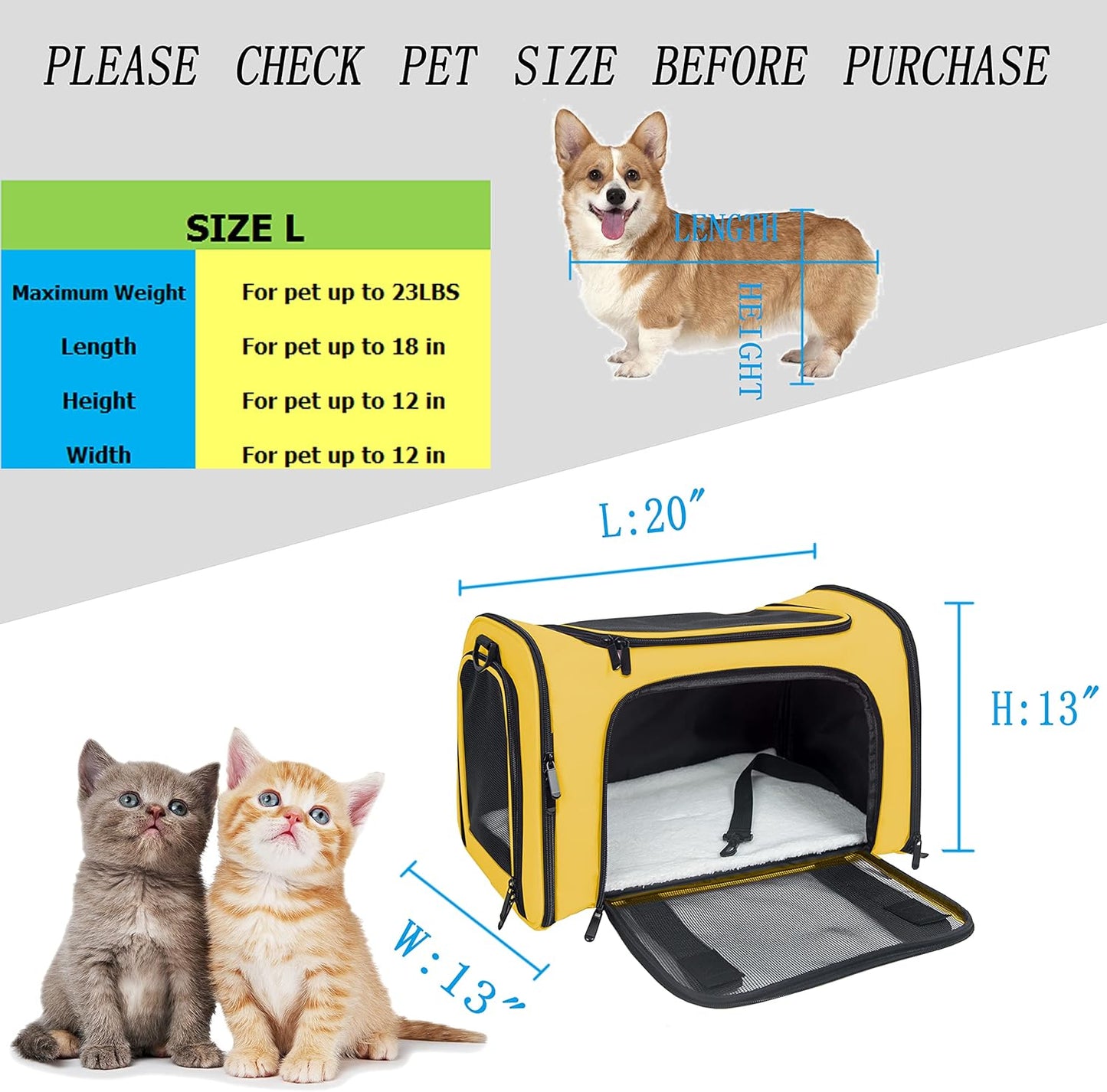NextFri Soft Sided Carrier for Cats Dogs,TSA Airline Approved Collapsible Travel Pet Carrier (Magenta, Medium) - PuriLite