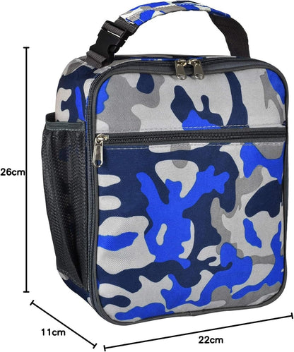 Insulated Lunch Bag, Leakproof Portable Lunch Box for Women Men Boys Girls, Large Capacity Cooler Bag with Handle and Bottle Pocket for Office School Camping Hiking Outdoor Beach Picnic (Black) - PuriLite