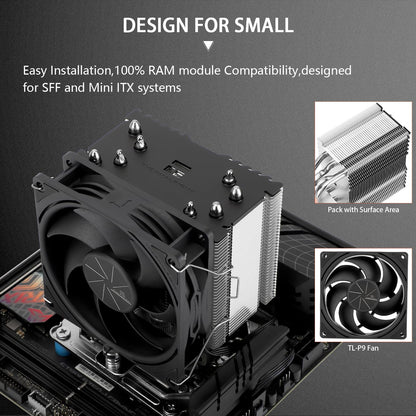 Thermalright Assassin X 90 SE V2 CPU Cooler, 92mm PWM Quiet Fan CPU Air Cooler, Support Intel Lga1700/1150/1151/1200,AMD AM4 AM5, Computer Cooler(AX90 SE V2) - PuriLite