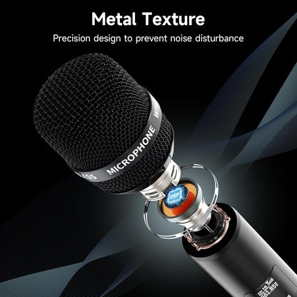 Wireless Microphone, Wireless Mic with One-to-One Chip Connection, 40H Rechargeable Battery, 200FT Range, Plug and Play, Ergonomic Design,Less Latency Microphone for Singing, Speech, Party - PuriLite
