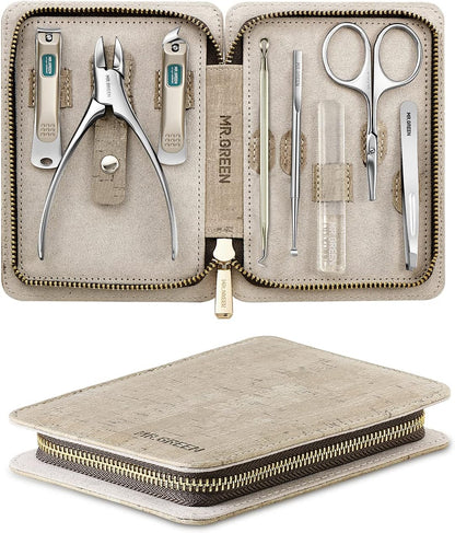 Manicure Set, Pedicure Sets, Nail Clipper Sets, Stainless Steel Professional Nail Cutter Kits with Travel Case (12 Count) - PuriLite