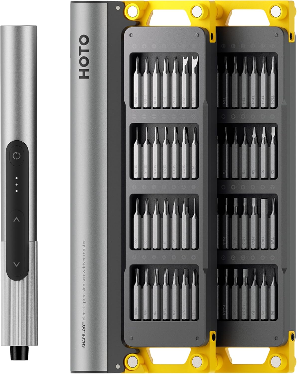 56-Piece Precision Electric Screwdriver Set, Mini Rechargeable Screwdriver with 3 Torque Settings, LED Light, High-Speed Motor for Electronics and DIY Repairs - PuriLite