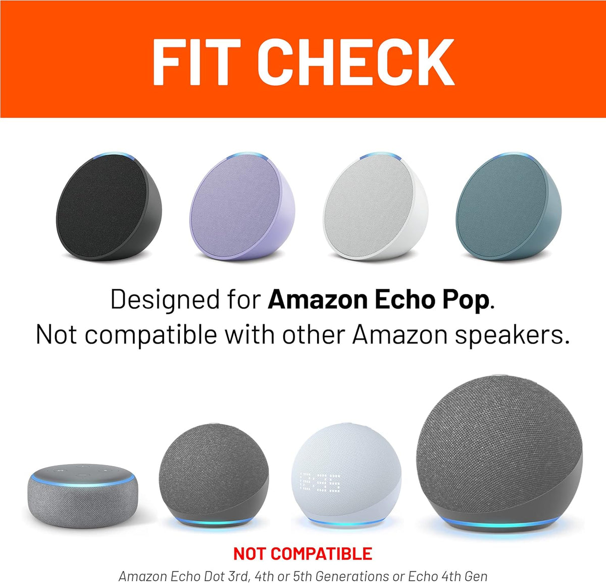 Made for Amazon Shelf Wall Mount, for Echo Pop (2023 Release) - PuriLite