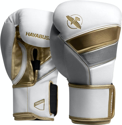 Hayabusa T3 Boxing Gloves for Men and Women Wrist and Knuckle Protection, Dual-X Hook and Loop Closure, Splinted Wrist Support, 5 Layer Foam Knuckle Padding - PuriLite