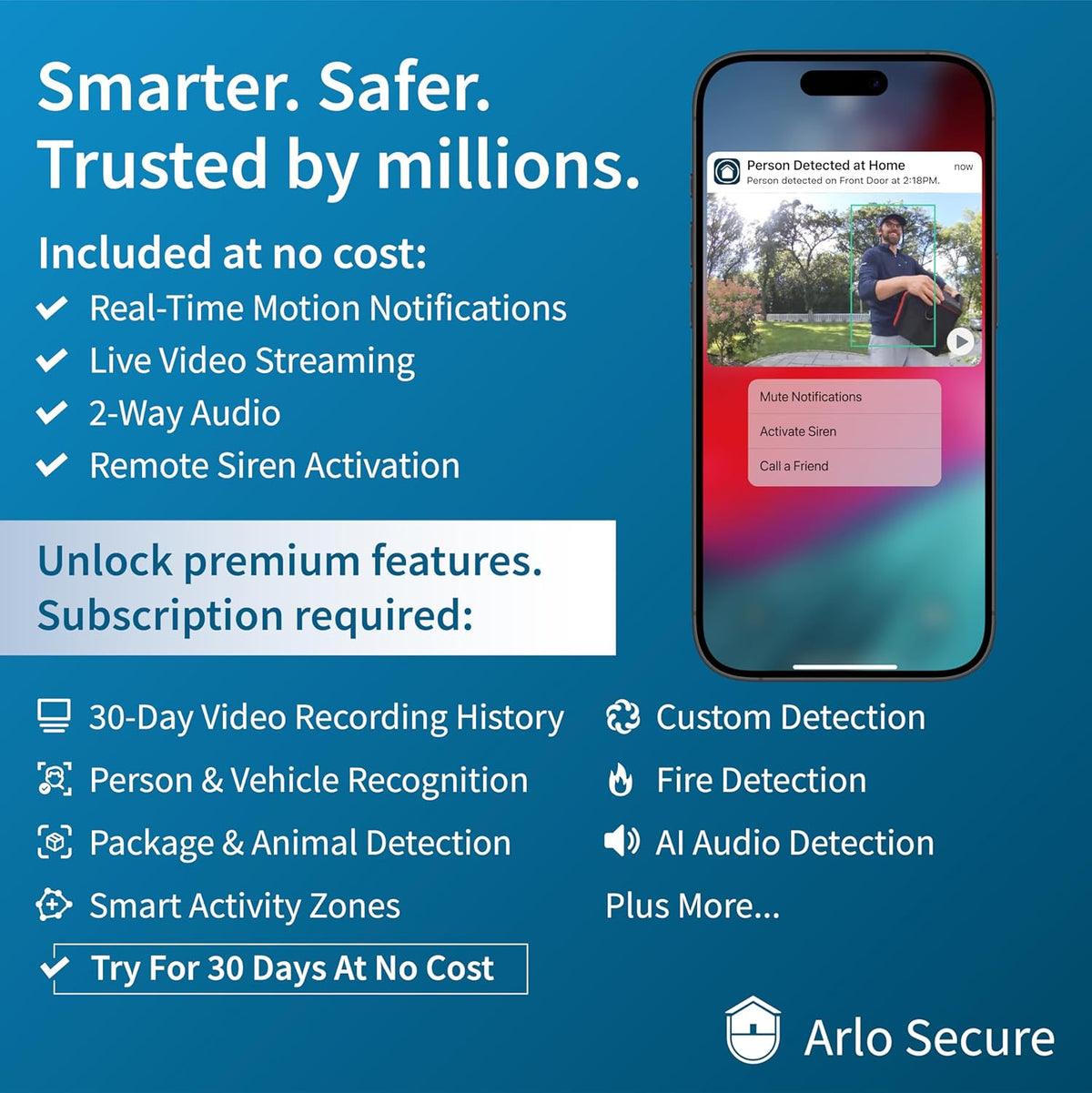 Arlo Pro 5S Spotlight Security Camera 2K HDR | Outdoor | Wire-Free with Spotlight | Dual-Band Wi-Fi Connects to The Strongest Network | 12X Zoom, 2-Way Audio, Color Night Vision, White, 4 Cameras - PuriLite