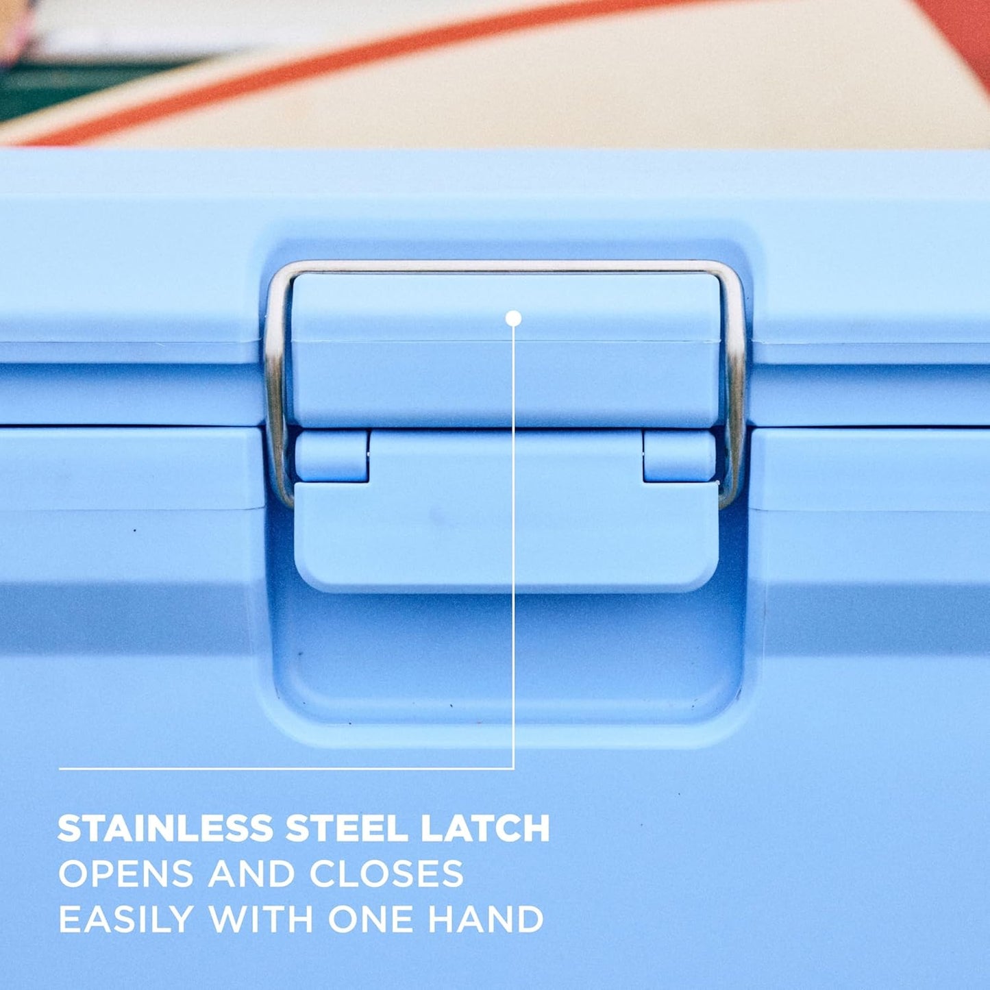Coleman Pro Heavy-Duty Ultra-Light Premium Hard Cooler, 92/74/36-Can Capacity, Extra-Thick Insulation Keeps Ice up to 5/4/3 Days, 55-Quart Wheeled Cooler or 45/25 qt (No Wheels), Blue Sky - PuriLite