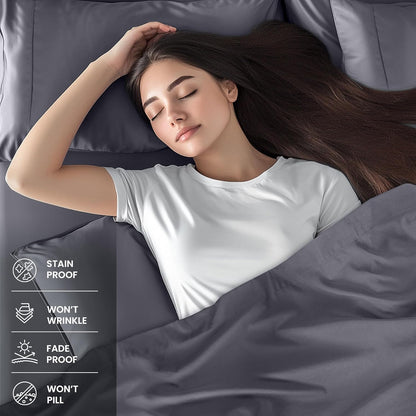 Utopia Bedding Queen Bed Sheet Set - 4 Piece Bedding - Soft Brushed Microfiber Fabric - Shrinkage & Fade Resistant - Easy Care (White) - PuriLite