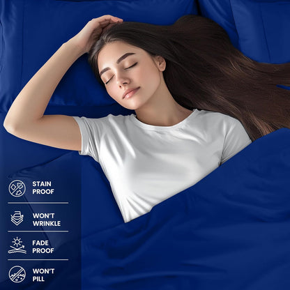 Utopia Bedding Queen Bed Sheet Set - 4 Piece Bedding - Soft Brushed Microfiber Fabric - Shrinkage & Fade Resistant - Easy Care (White) - PuriLite