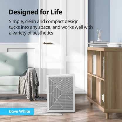 Coway Airmega 150 True HEPA Air Purifier with Air Quality Monitoring, Auto Mode, Filter Indicator, Dove White - PuriLite