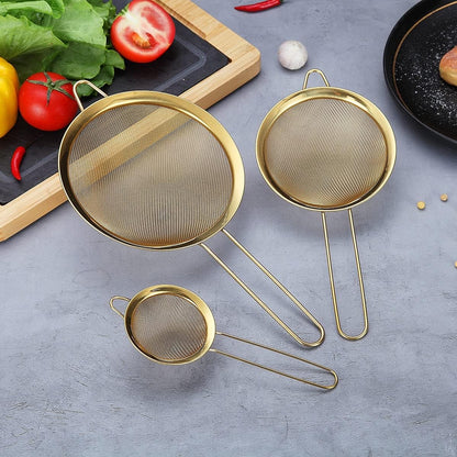 Purilite Select Gold Fine Mesh Strainer 3-Piece Set - PuriLite