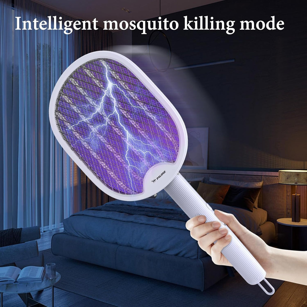 PALONE Solar Bug Zapper with 5.5W Solar Panel Charging, USB Charging Bug Zapper Light for Outdoor and Indoor - PuriLite