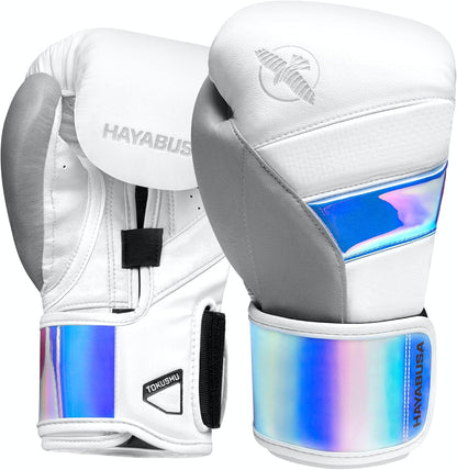 Hayabusa T3 Boxing Gloves for Men and Women Wrist and Knuckle Protection, Dual-X Hook and Loop Closure, Splinted Wrist Support, 5 Layer Foam Knuckle Padding - PuriLite