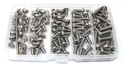 iexcell 50 Pcs M6 x 20mm Thread Pitch 1 mm Stainless Steel 304 Hex Socket Button Head Cap Screws Bolts Kit - PuriLite