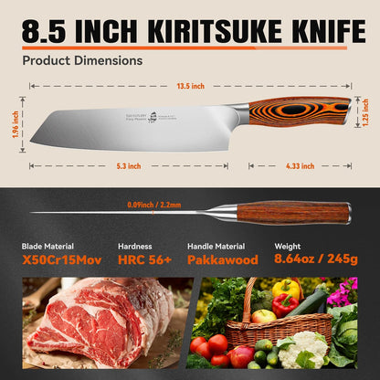 TUO Boning Knife - Razor Sharp Fillet Knife - High Carbon German Stainless Steel Kitchen Cutlery - Pakkawood Handle - Luxurious Gift Box Included - 7 inch - Fiery Phoenix Series - PuriLite