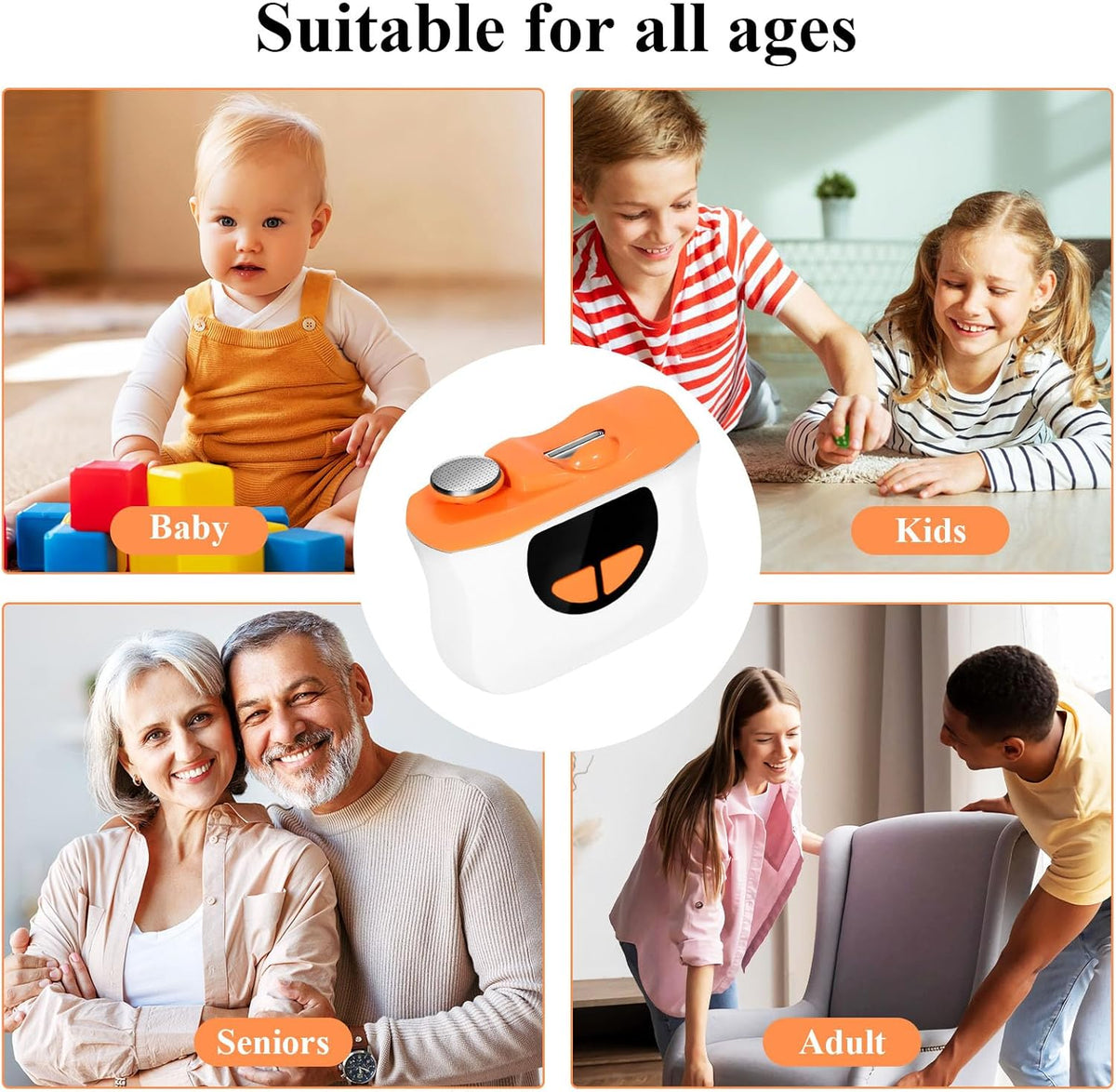 Casmoby 2025 Upgraded Electric Nail Clipper, 2 in 1 Electric Nail Clipper with 3 Speeds & LED Light,Fingernail Trimmer and Polisher with Nail Scraps Storage,USB Rechargeable Suitable for Kids, Senior - PuriLite
