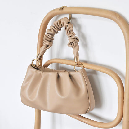 Cloud Pouch Bag Women Shoulder Handbag Soft Vegan Leather Vintage Hobo Chain Cross body Bag - PuriLite