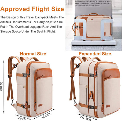 Lumesner Carry on Backpack, Extra Large 40L Flight Approved Travel Backpack for Men & Women - PuriLite