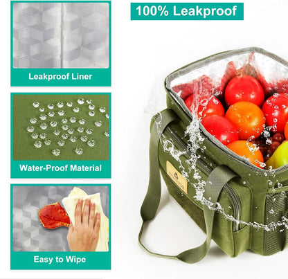 HSHRISH Tactical Large Lunch Bag for Men,Leakproof Insulated Lunch Box, Durable Soft Cooler Bag with Shoulder Strap Lunch Pail for Work Shifts Outdoor - PuriLite