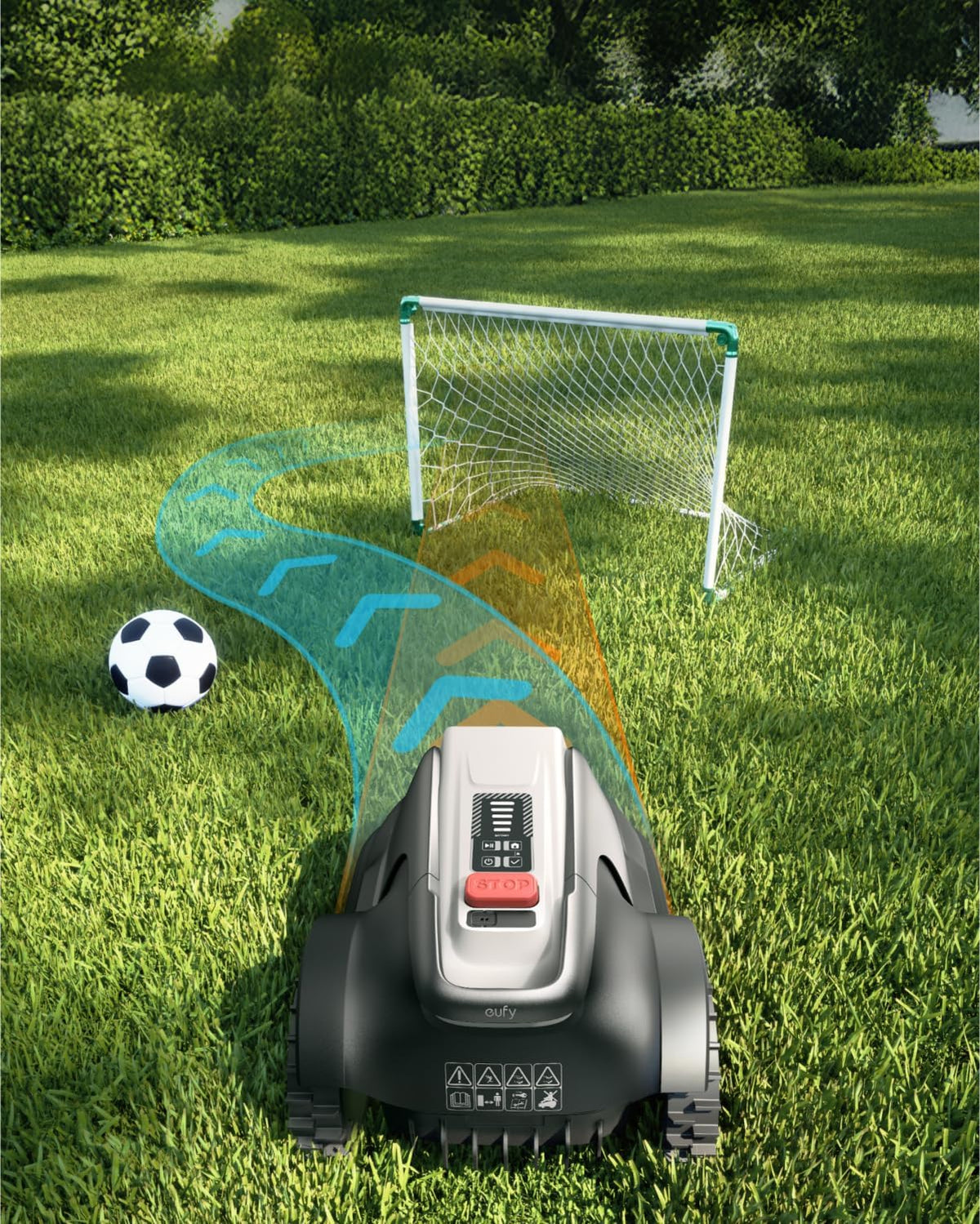 eufy E18 Robot Lawn Mower, Auto Mapping, Max 0.3 Acres, Vision Navigation Lawn Mower, Multi-Zone Management, Electric Robotic Lawnmower with AI Obstacle Avoidance, App Control, 18° Slope, 1-3" Cut Hei