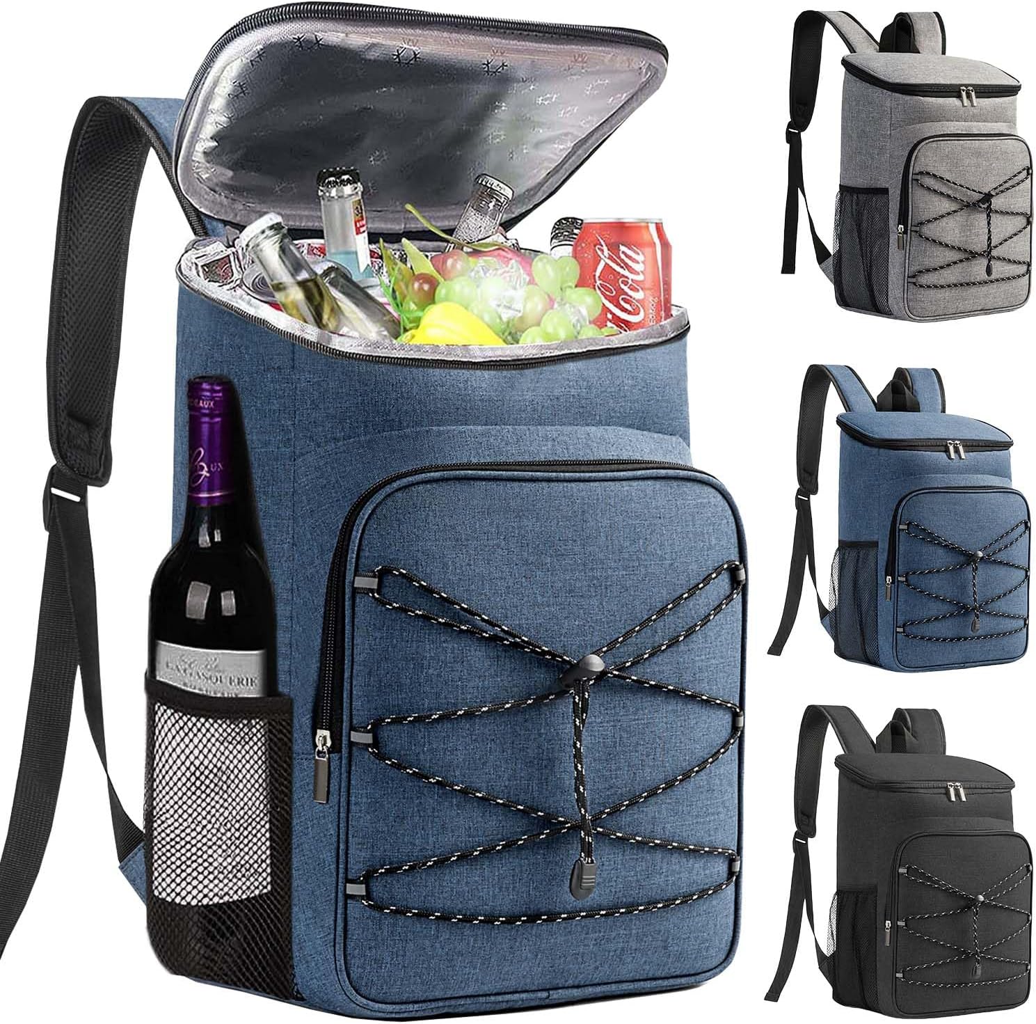Bagtopia Camping Cooler Backpack 25 Cans, Leak Proof Insulated Thermal Bag, Beach Travel Picnic Lunch Backpack for Men Women - PuriLite