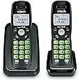 VTech 2 Handset DECT 6.0 Expandable Cordless Phone with Call Block, CS5219-2 (Silver & Black) - PuriLite