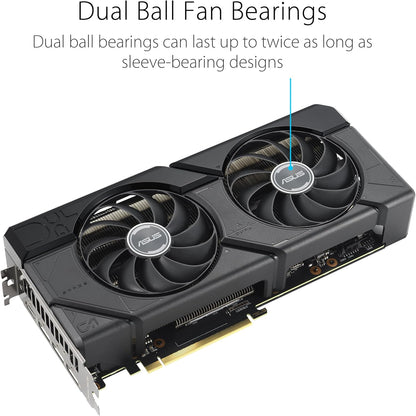 ASUS Prime Radeon™ RX 9060 XT 16GB GDDR6 OC Edition Graphics Card (PCIe 5.0, HDMI/DP 2.1, 2.5-Slot Design, axial-tech Fans, Dual Ball Fan Bearings, Dual BIOS, ASUS GPU Guard) - PuriLite
