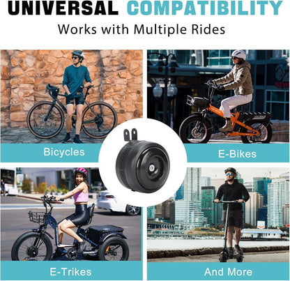 Waterproof Bike Alarm Horn w/Remote Controller - Eco-Friendly, USB Rechargeable, Anti-Theft & Vibration Alarm for e-Bike, MTB, Road Bikes, Scooters - PuriLite