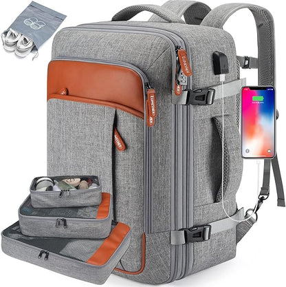 Lumesner Carry on Backpack, Extra Large 40L Flight Approved Travel Backpack for Men & Women - PuriLite