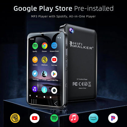 MP3 Player with Bluetooth and WiFi, Music Player with Camera Spotify Pandora,Amazon Music, 4" Touch Screen Android MP4 MP3 Player with Speaker 144GB MP4 & MP3 Player for Travel Sport - PuriLite
