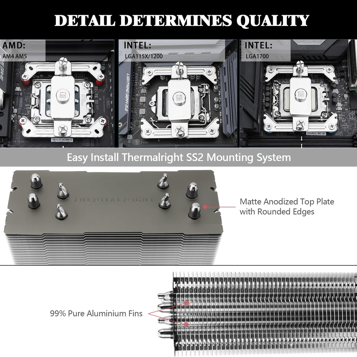 Thermalright Assassin Spirit 120 V2 PLUS CPU Air Cooler,1500RPM Speed,4 Heat Pipes, TL-C12C V2×2 PWM Quiet Fans CPU Cooler With S-FDB Bearing, for AMD AM4 AM5/Intel 1700/1150/1151/1200,17XX PC Cooling - PuriLite