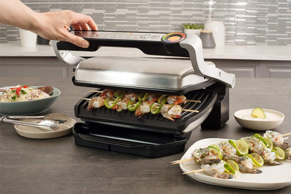 T-fal Optigrill, Electric Indoor Grill, 6 Auto Cooking Modes, Smart Sensor Techology, Nonstick removable plates, Stainless Steel Exterior, Panini Press, Precision Grilling - PuriLite