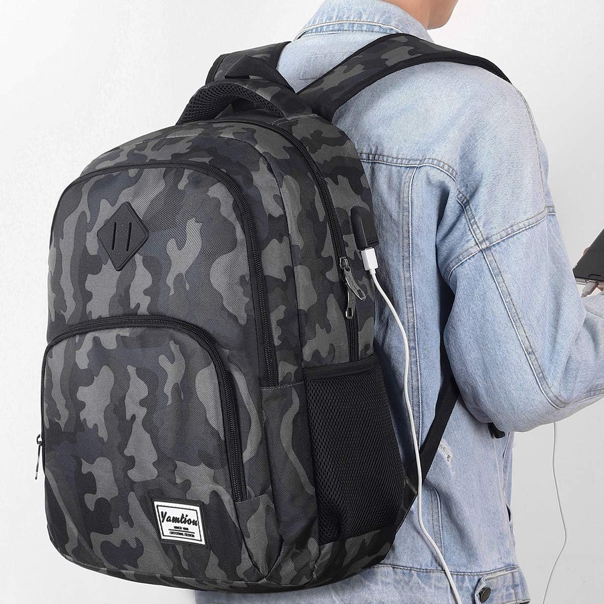 Backpack for Teen Girls,Boys School Backpack for Women with USB,College Backpack,Big Flower - PuriLite