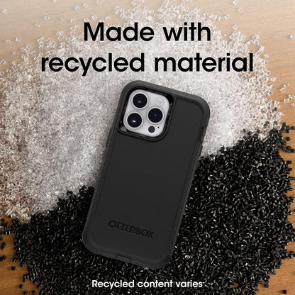 OtterBox iPhone 14 Pro Max (ONLY) Defender Series Case - Black, Rugged & Durable, with Port Protection, Includes Holster Clip Kickstand - PuriLite