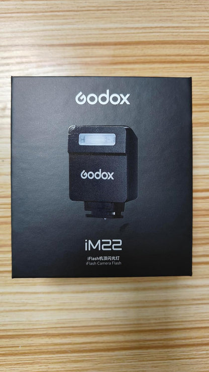 Godox Flash Godox iM22 Mini Camera Flash - GN10/470 mAh/Type-c Charge/440 Full-Power Flashes/3s Recycle Times/5 Power Levels/Manual, Camera Flash for Sony zv1/Sony zve10/Ricoh gr3/Fujifilm f1 etc. - PuriLite