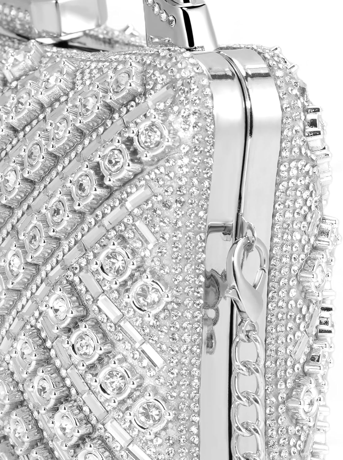Elsblossion Clutch Purses for Women, Formal Evening Bag, Sparkly Rhinestone Purse for Party, Prom, Wedding - PuriLite