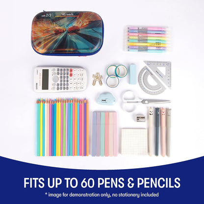 ZIPIT 3D Pencil Box for Kids | Lenticular Pencil Case for School | Large Capacity Pencil Pouch for Girls and Boys - PuriLite