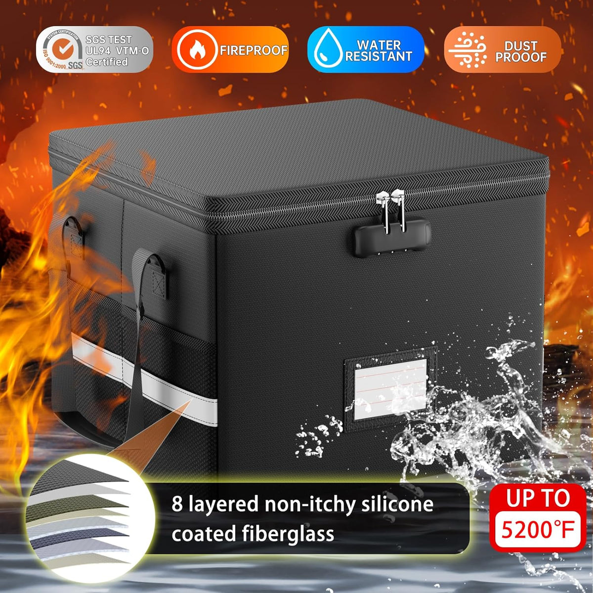 Purilite Select Fireproof & Waterproof File Storage Box - PuriLite