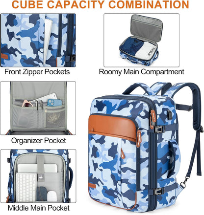 Lumesner Carry on Backpack, Extra Large 40L Flight Approved Travel Backpack for Men & Women - PuriLite